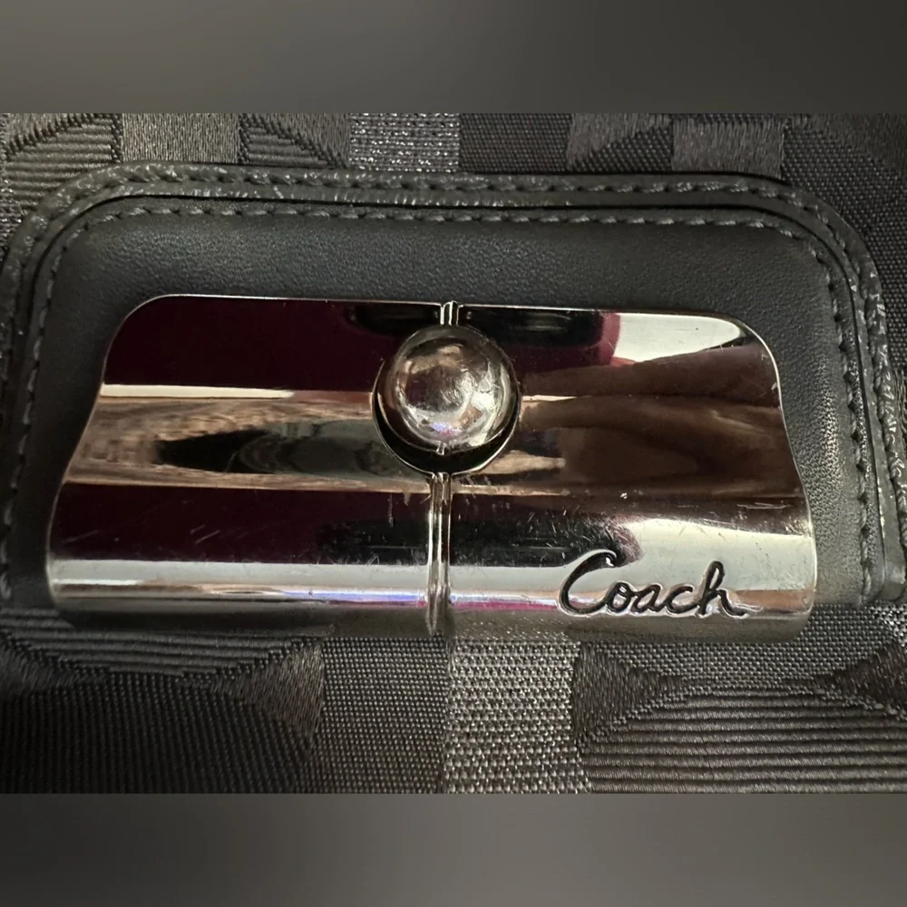 Coach Gray Monogram Hobo Shoulder Bag